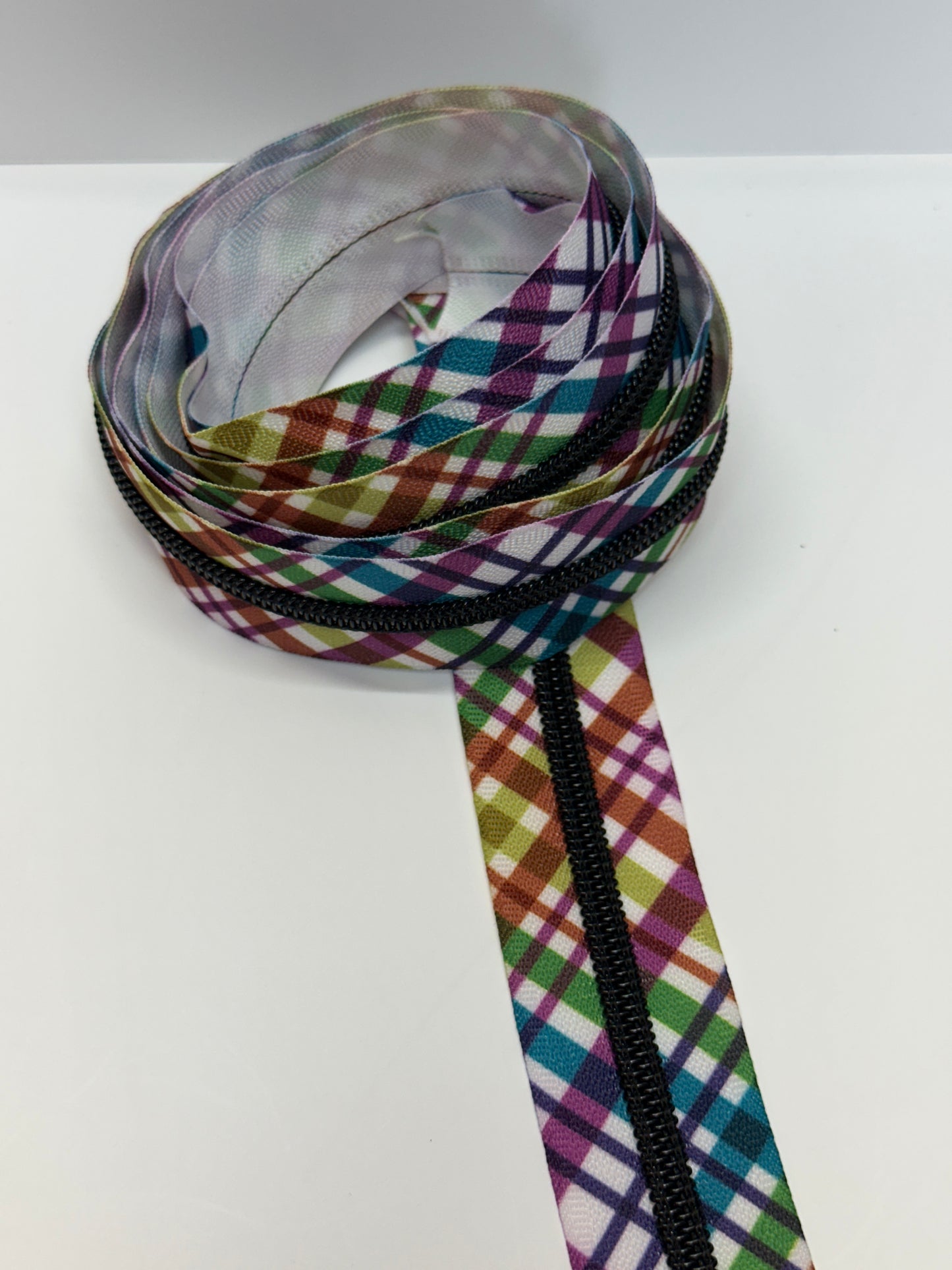#5 Plaid Nylon Zipper Tape