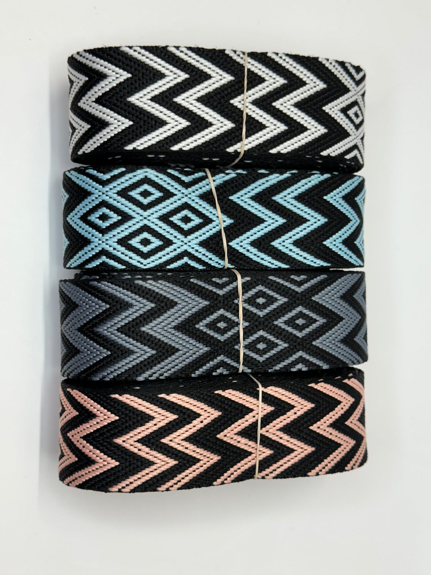 1 1/2" Diamond Chevron Woven Webbing (3)