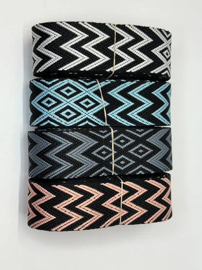 1 1/2" Diamond Chevron Woven Webbing (3)