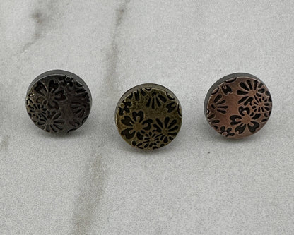 12MM x 8MM Floral Rivets