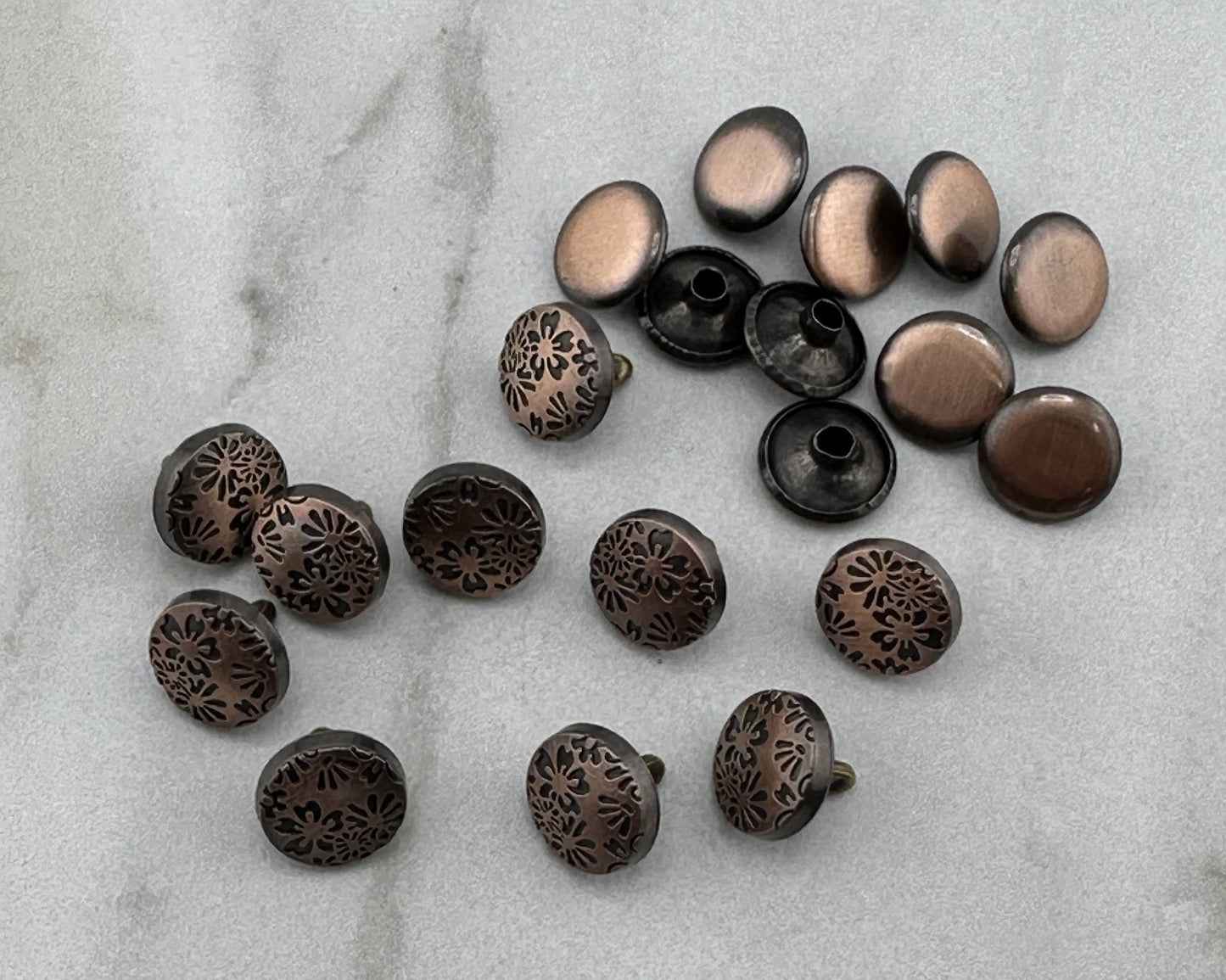 12MM x 8MM Floral Rivets