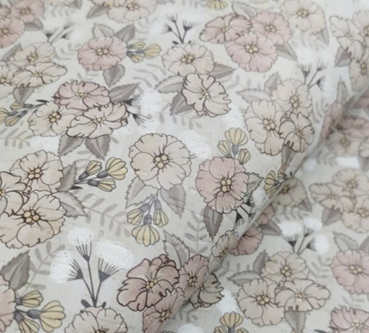 Purple Pansy Cork Fabric