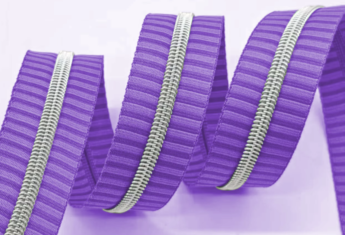 #5 Purple Stripe Zipper Tape