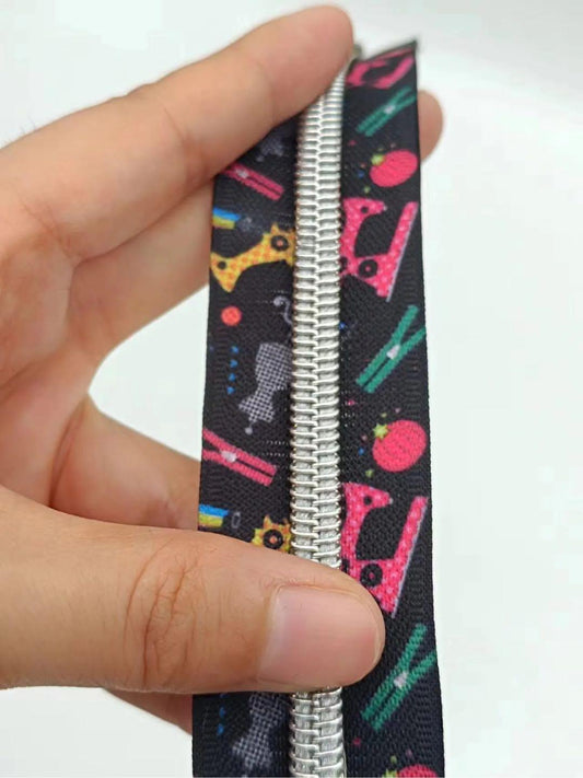 #5 Sewing Theme Nylon Zipper Tape