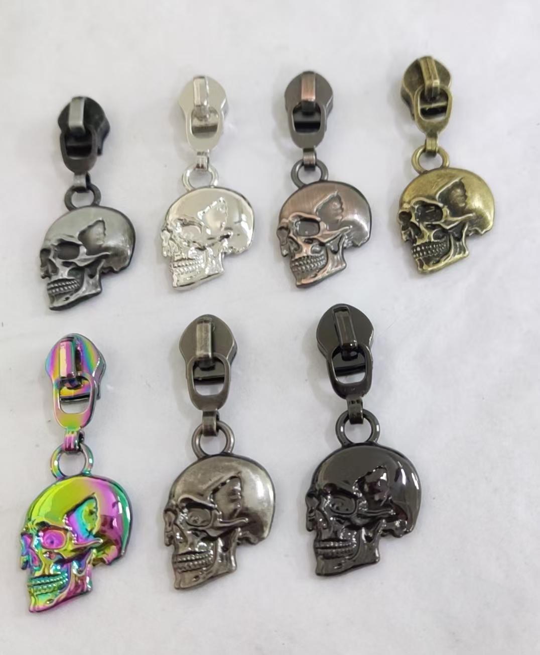 #5 Skull Nylon Zipper Pulls