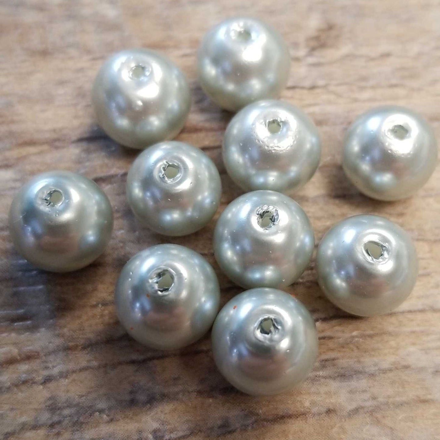 Gray Glass Beads