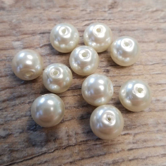 Raw White Glass Beads