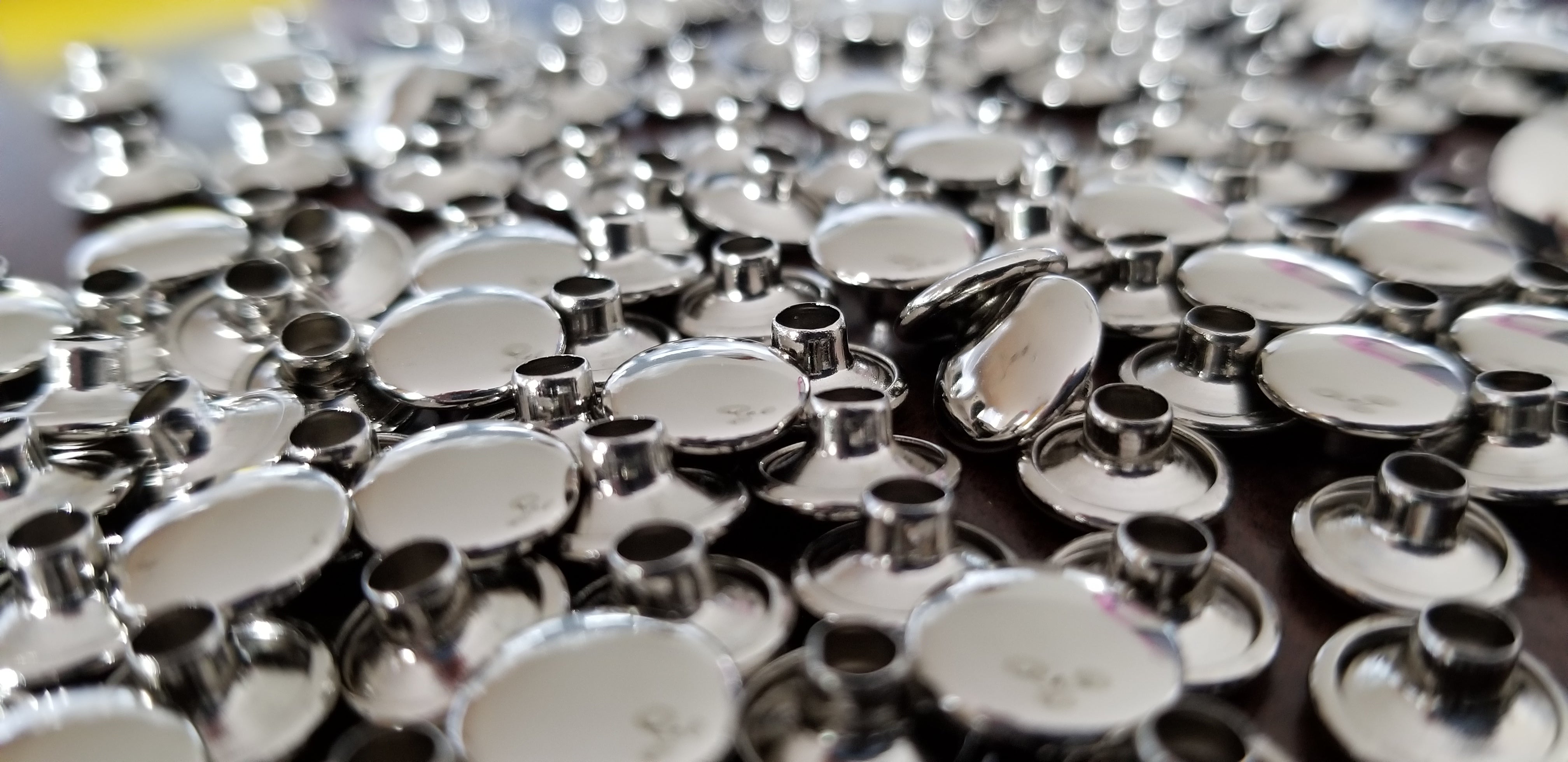 9mm x 8mm Brass Double Capped Rivets – Fireweed Stitches