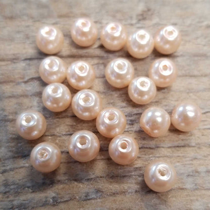 Peach Glass Beads