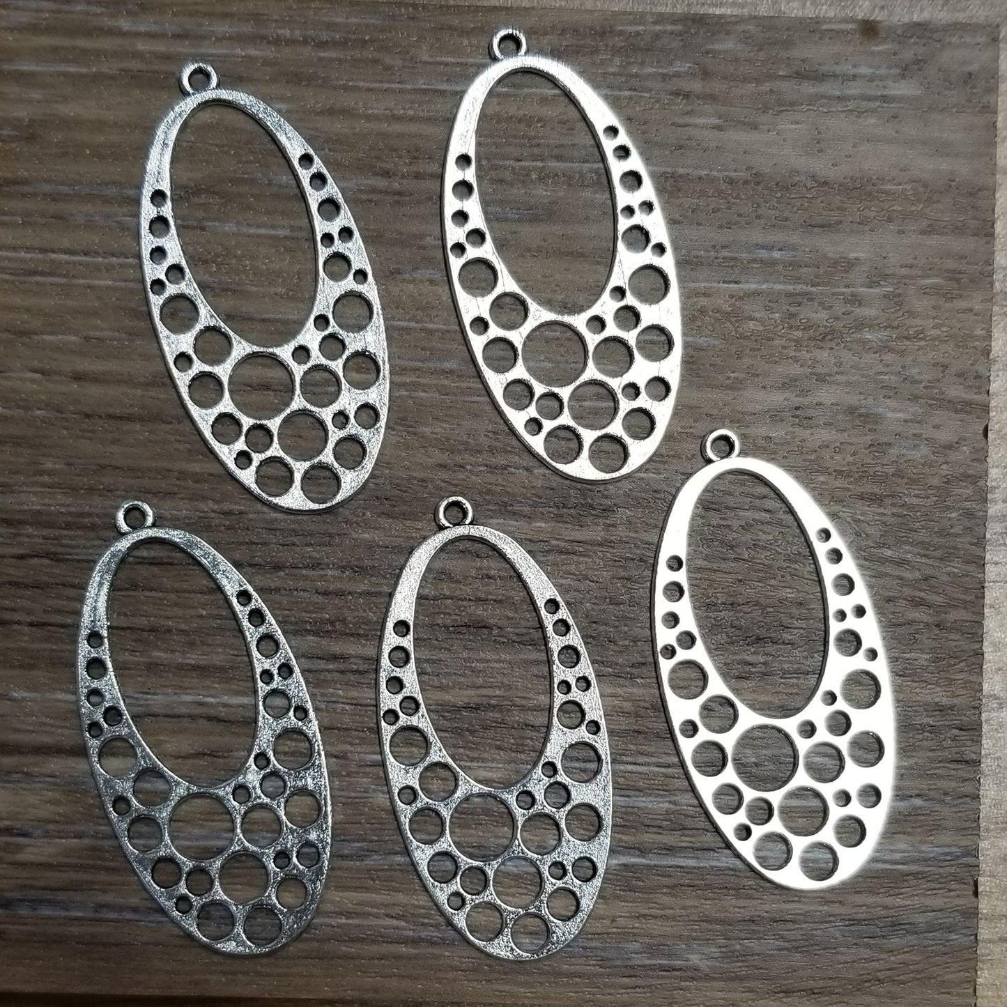 Bubbles Oval Charms (5)