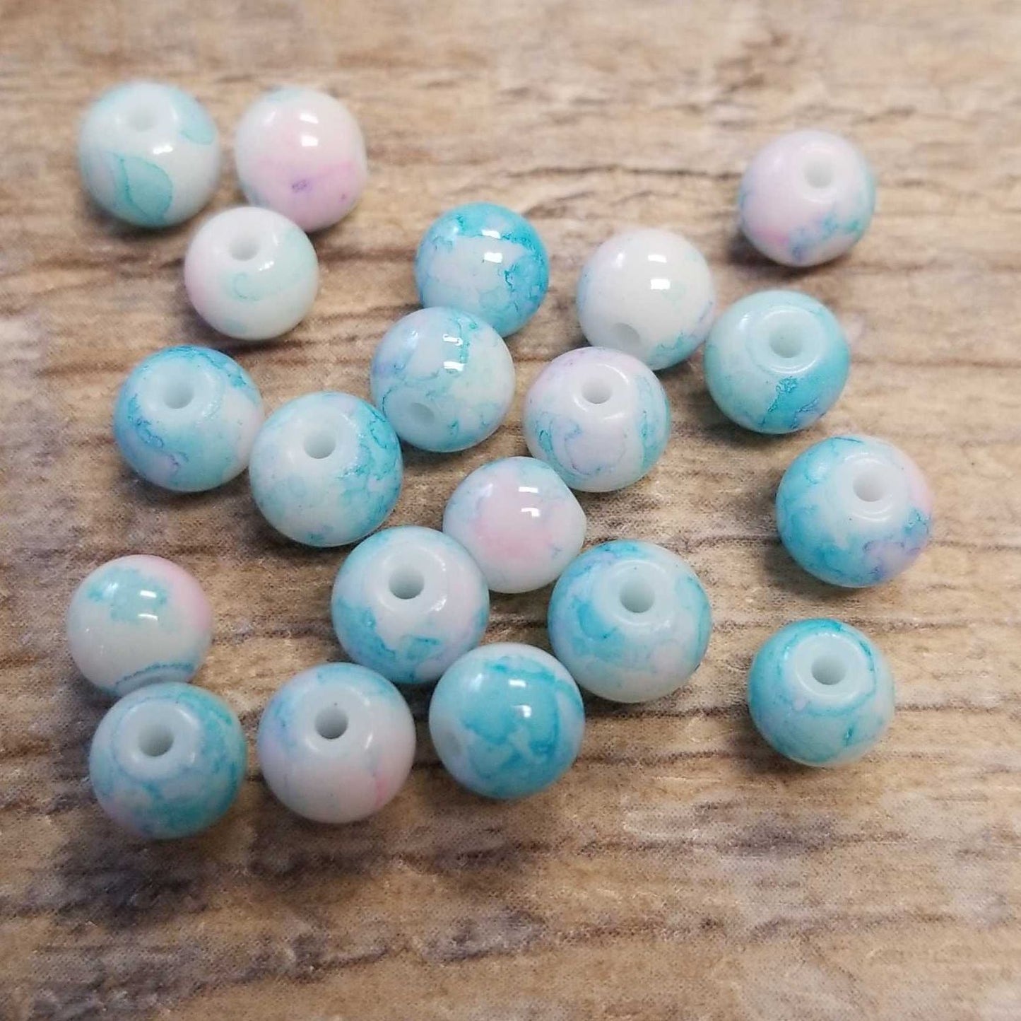 Cotton Candy Glass Beads