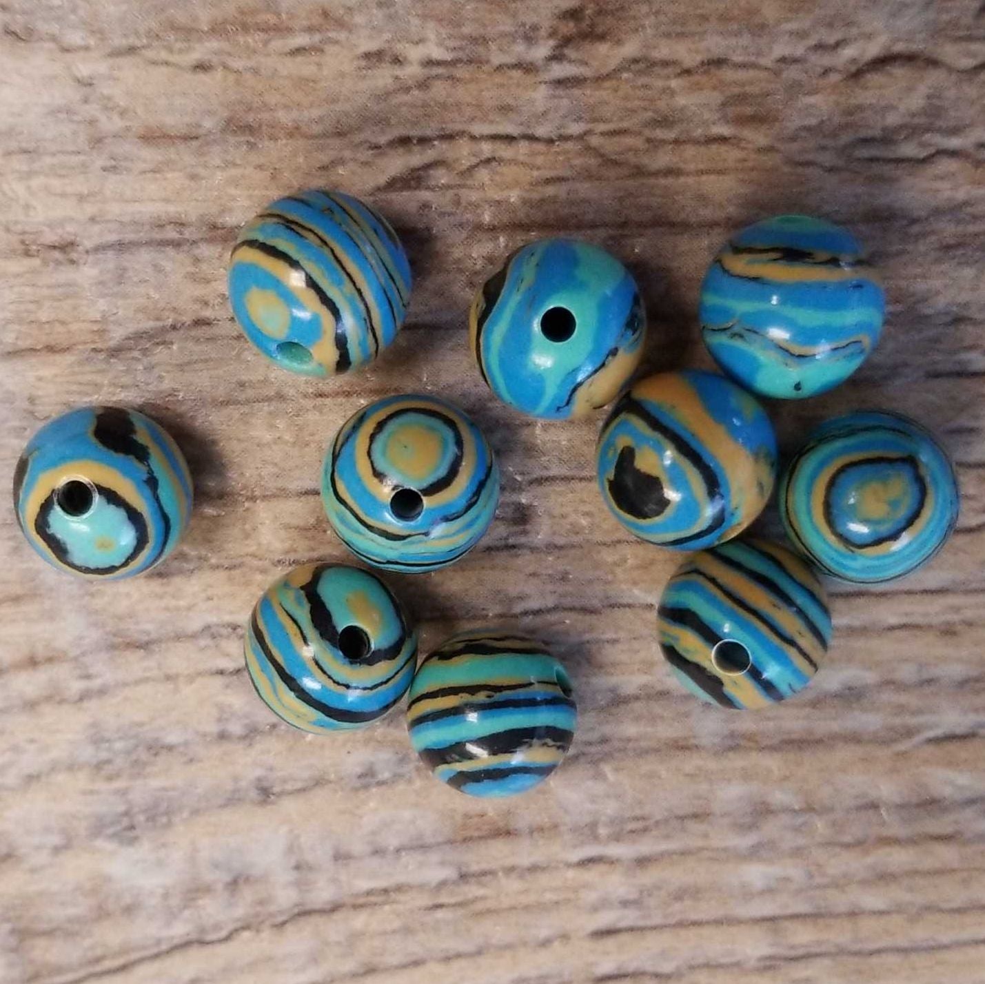 Blue Layered Beads