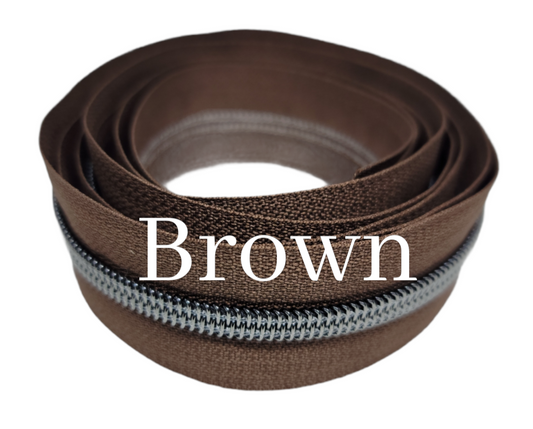 #5 Brown Nylon Zipper