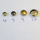 12mm Brass Double Capped Rivets