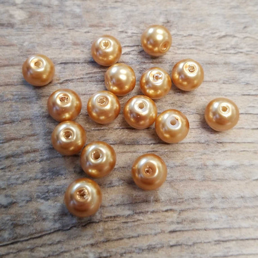 Golden Brown Glass Beads