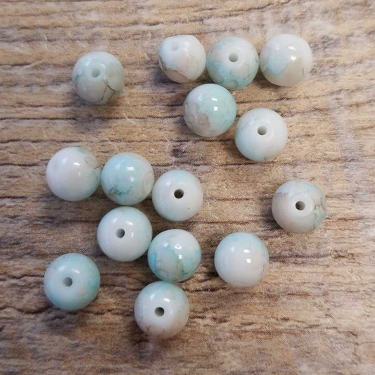 Blue Sand Glass Beads
