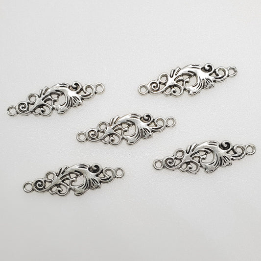 Damask Flower Charms (5)