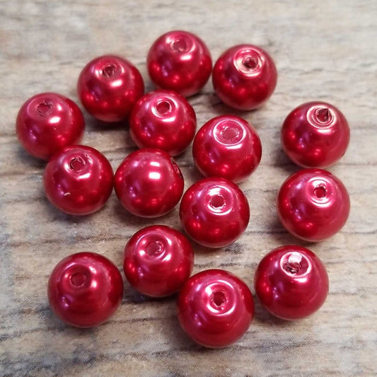 Cranberry Glass Beads