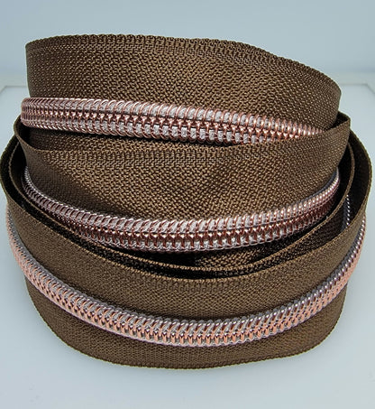 #5 Brown Nylon Zipper