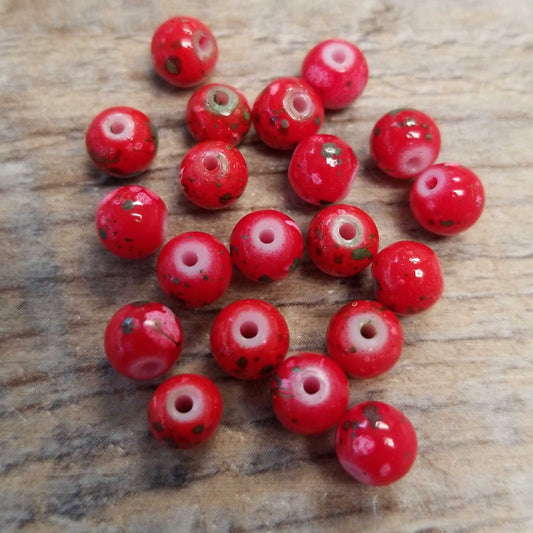 Candy Apple Glass Beads