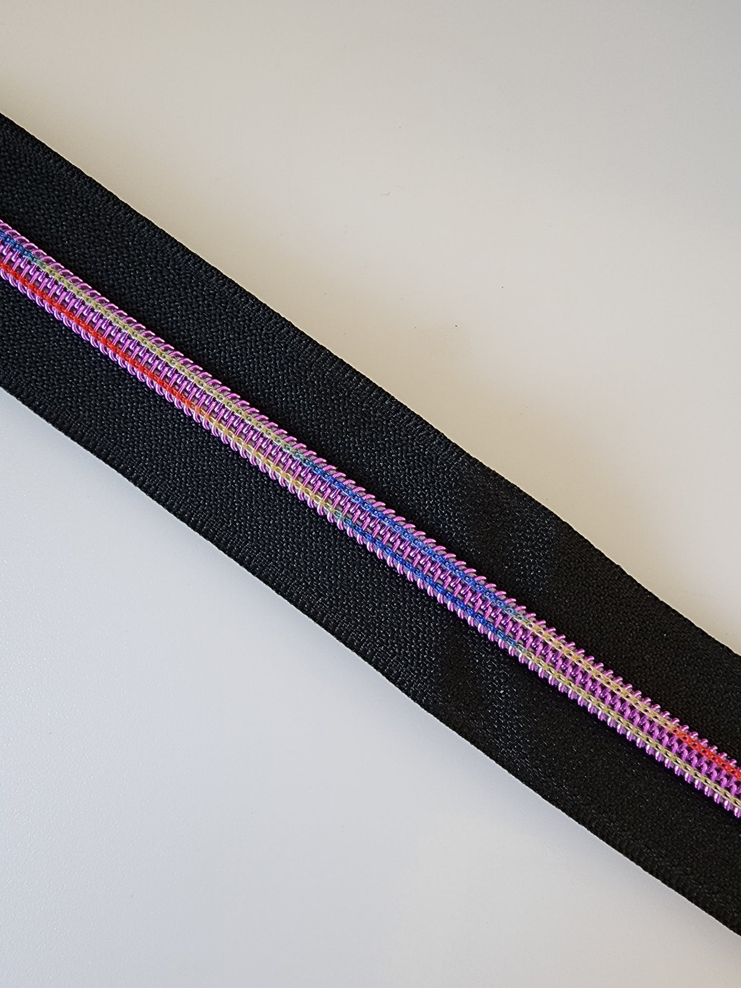 Pink & Purple Double Nylon #5 Zipper Tape