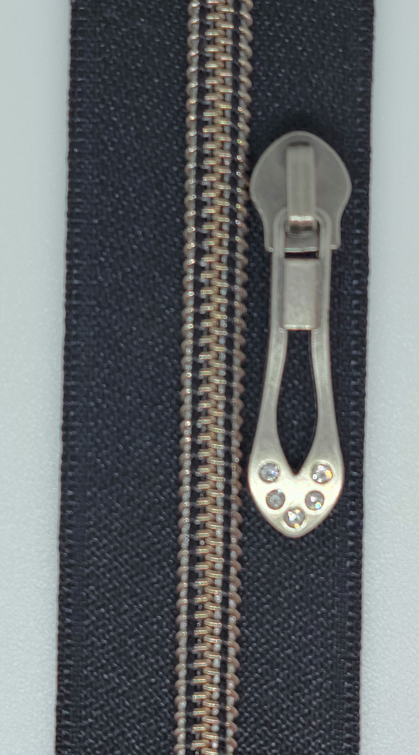 #5 Antique Silver Nylon Zipper Tape
