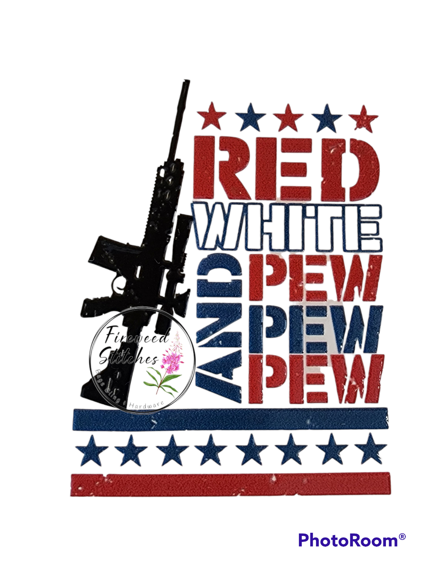 Red White & Pew Sticker